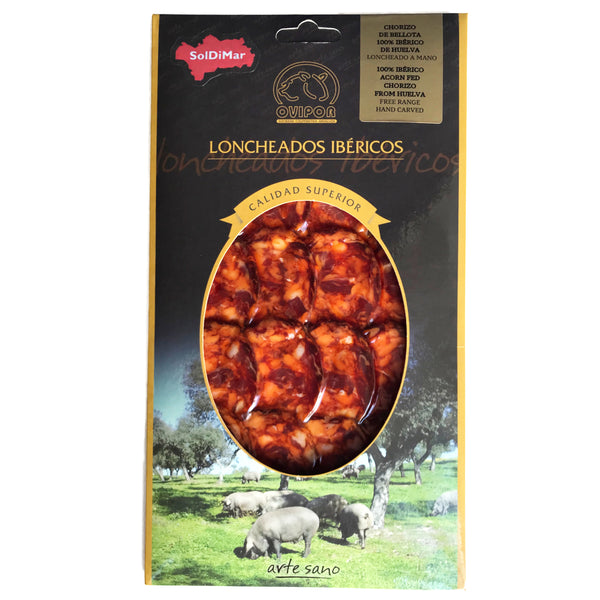 OVIPOR BELLOTA IBERICO CHORIZO HAND-CARVED FROM HUELVA, 100g