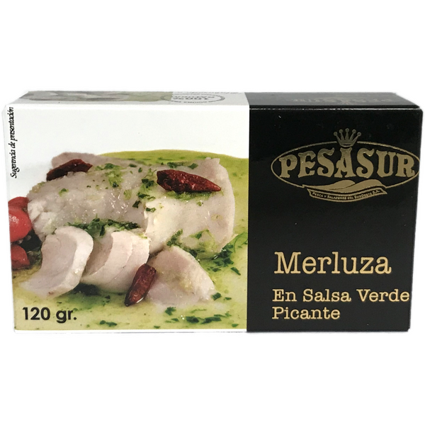 MERLUZA EN SALSA VERDE PICANTE (HAKE IN SPICY GREEN SAUCE), 120g