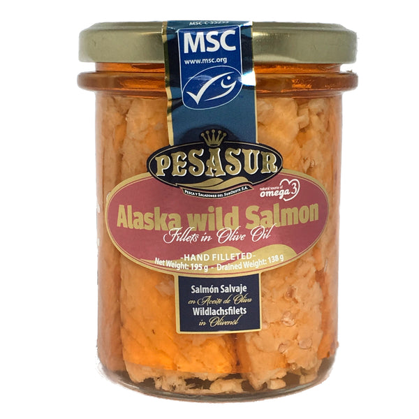 PESASUR MSC ALASKA WILD SALMON IN OLIVE OIL, 195g