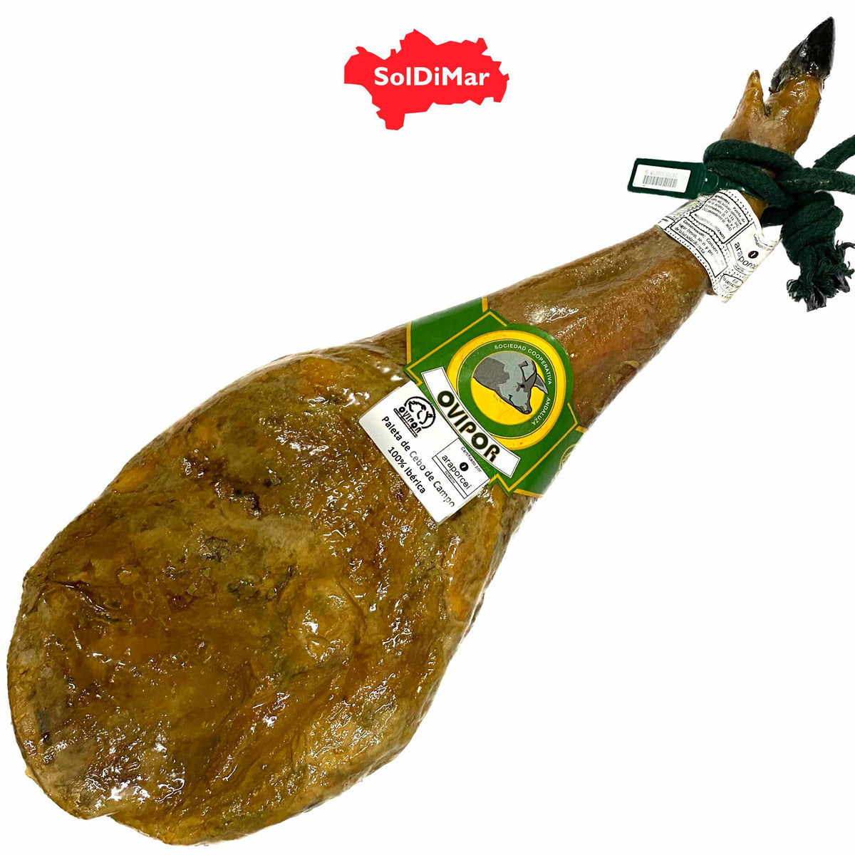 PALETA OVIPOR CEBO DE CAMPO 100% IBERICO SHOULDER HAM FROM HUELVA, MIN. 5.5Kg