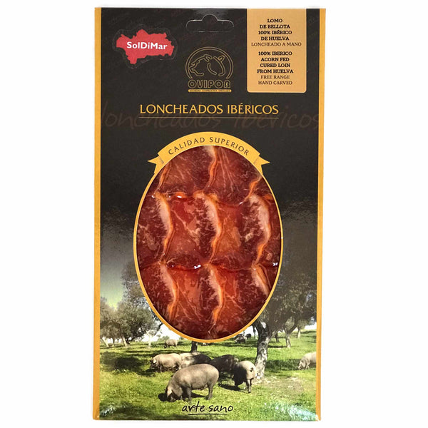 OVIPOR BELLOTA 100% IBERICO LOMO FROM HUELVA, HAND CARVED 80g