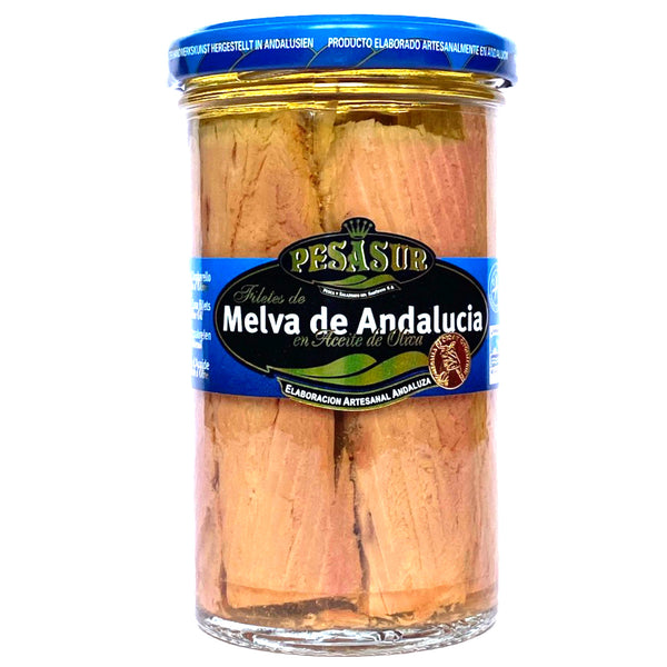 PESASUR FRIGATE TUNA (MELVA DE ANDALUCIA) FILLETS in OLIVE OIL, 260G